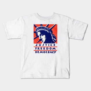 WWII Justice, Freedom, Democracy Kids T-Shirt